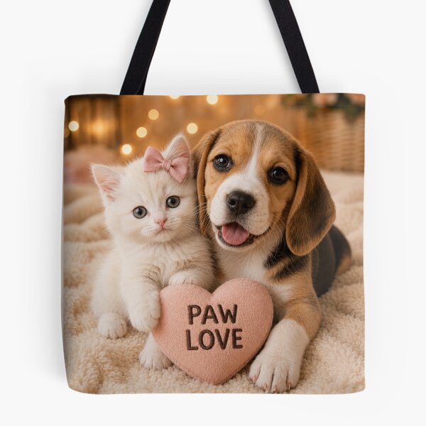 Item preview, Paw Love Puppy and Kitten Portrait designed and sold by BagFactoryUK.