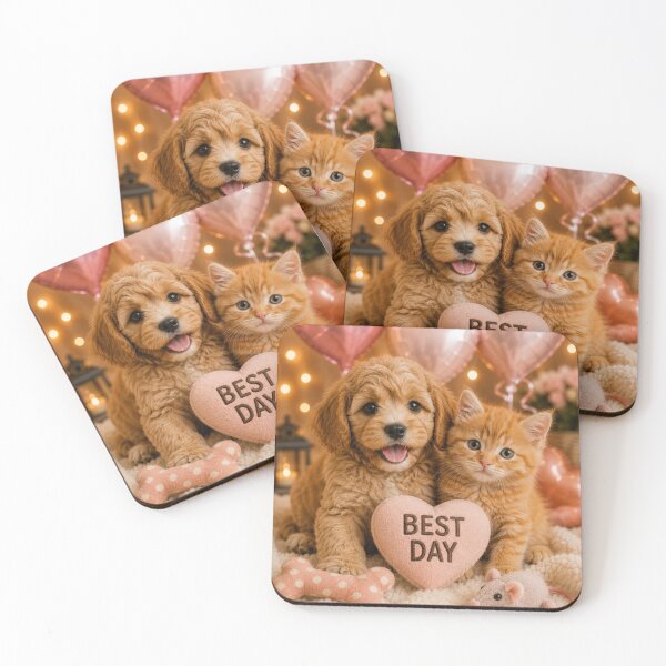 Item preview, Best Day Puppy and Kitten Friends designed and sold by BagFactoryUK.