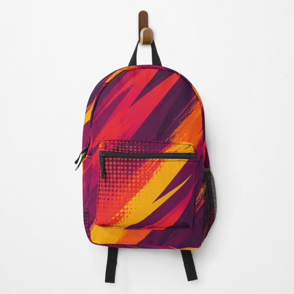 Item preview, Volcanic Fire Cyberpunk Racing Stripes Graphic Art designed and sold by StarvoCorner.