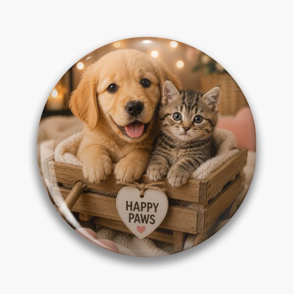 Item preview, Happy Paws Puppy and Kitten Friends designed and sold by BagFactoryUK.