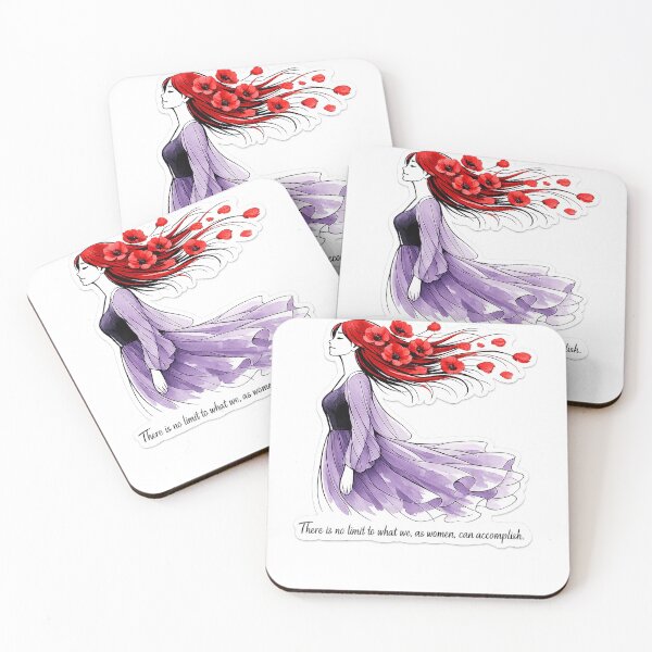 Item preview, Purple tulle dressed woman image with red poppies on her hair with wording  designed and sold by wallartofmio.
