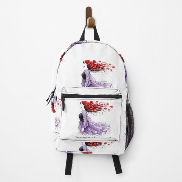 Item preview, Purple tulle dressed woman image with red poppies on her hair with wording designed and sold by wallartofmio.