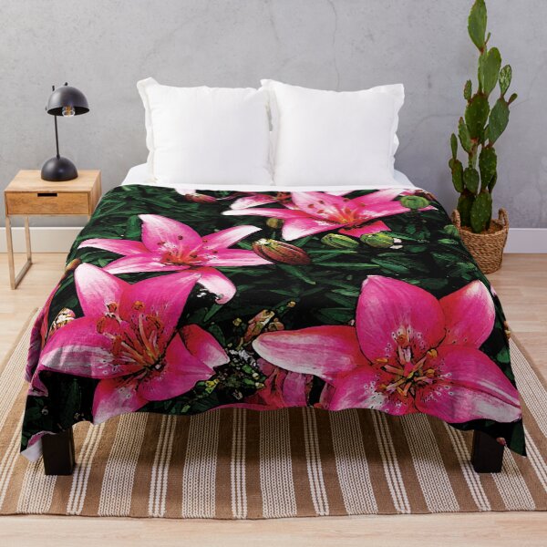 Item preview, Lovely Pink Lilies in Full Bloom Water Color designed and sold by Here's To Endless Possibilities.