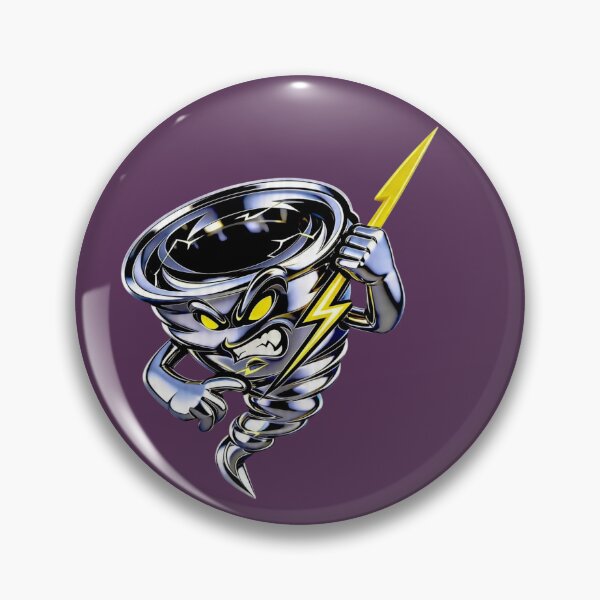 Item preview, The Fury of the Steel Storm Mascot Tornado Chrome & Lightning designed and sold by RAYBIL.