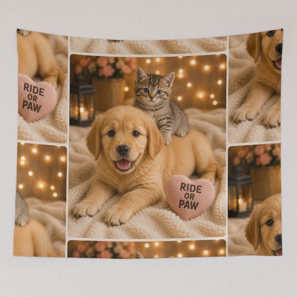 Item preview, Ride or Paw Puppy and Kitten Friends designed and sold by BagFactoryUK.