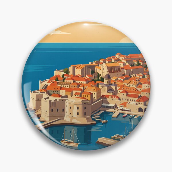 Item preview, Dubrovnik Croatia Vintage Travel Poster designed and sold by Bomax121.