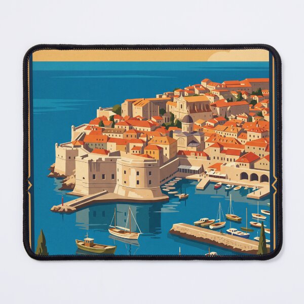 Item preview, Dubrovnik Croatia Vintage Travel Poster designed and sold by Bomax121.