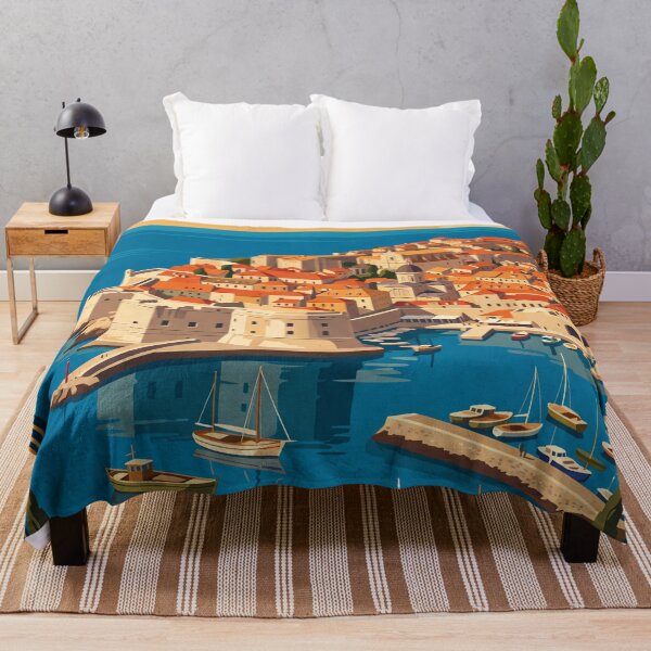 Item preview, Dubrovnik Croatia Vintage Travel Poster designed and sold by Bomax121.