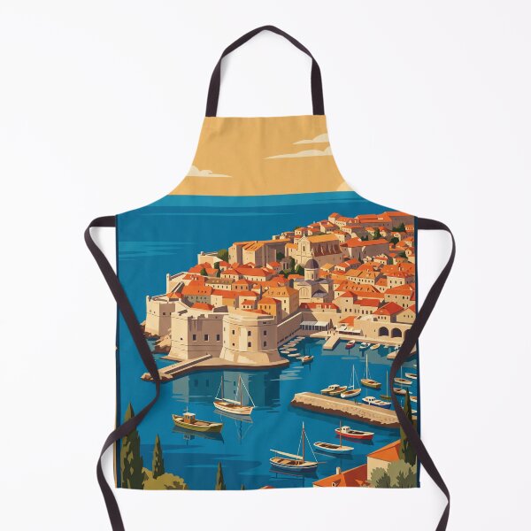 Item preview, Dubrovnik Croatia Vintage Travel Poster designed and sold by Bomax121.
