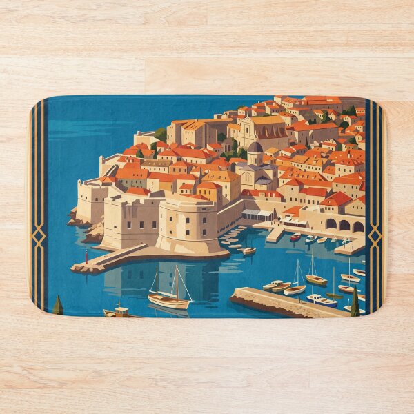 Item preview, Dubrovnik Croatia Vintage Travel Poster designed and sold by Bomax121.