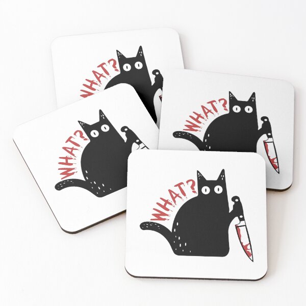 Item preview, Funny Black Cat with Knife T-Shirt | Dark Humor Meme Cat Graphic Tee designed and sold by Ahmed-G-Designs.