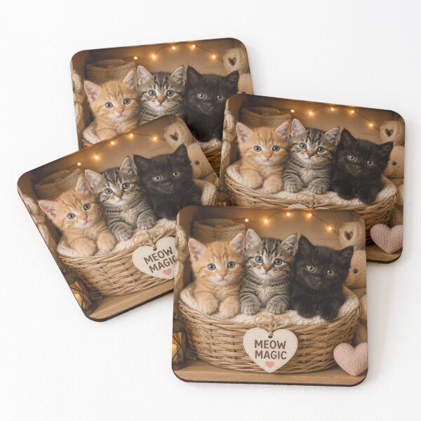 Item preview, Meow Magic Three Cute Kittens designed and sold by BagFactoryUK.