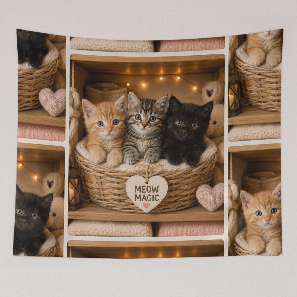Item preview, Meow Magic Three Cute Kittens designed and sold by BagFactoryUK.