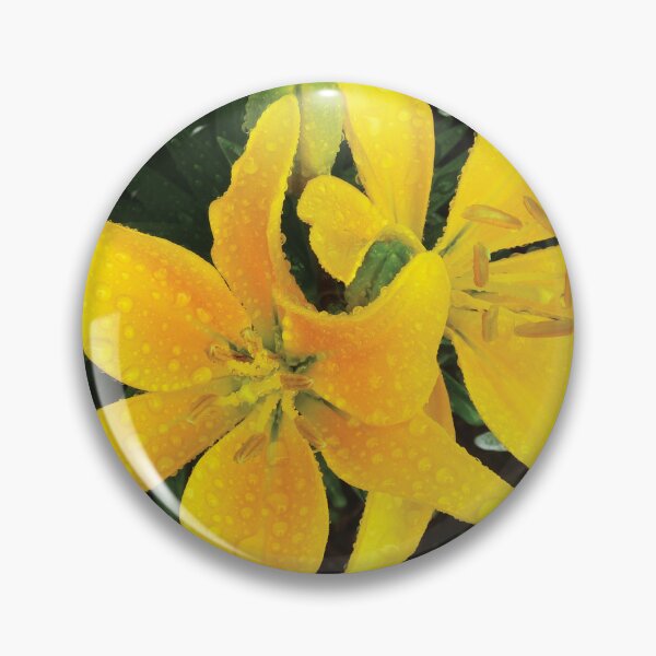 Item preview, Beautiful Bloom Yellow Spring Lilies in the Rain Photo designed and sold by Here's To Endless Possibilities.