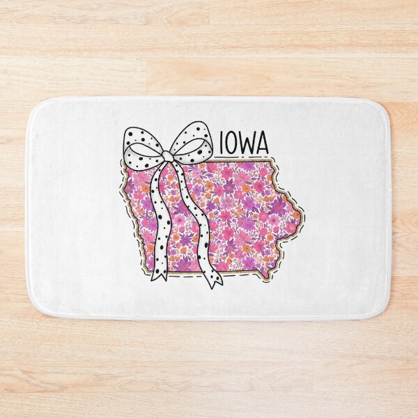 Item preview, Cute Iowa Floral Map Graphic Coquette Bow Design designed and sold by Paper Drip.