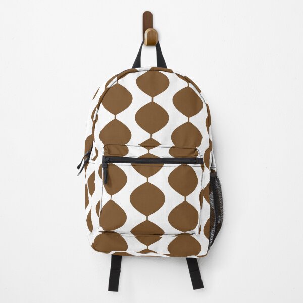 Item preview, Mid Century Modern Retro 60s Waves Pattern (Dark Warm Brown) designed and sold by Makanahele.
