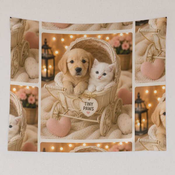 Item preview, Tiny Paws Puppy and Kitten designed and sold by BagFactoryUK.
