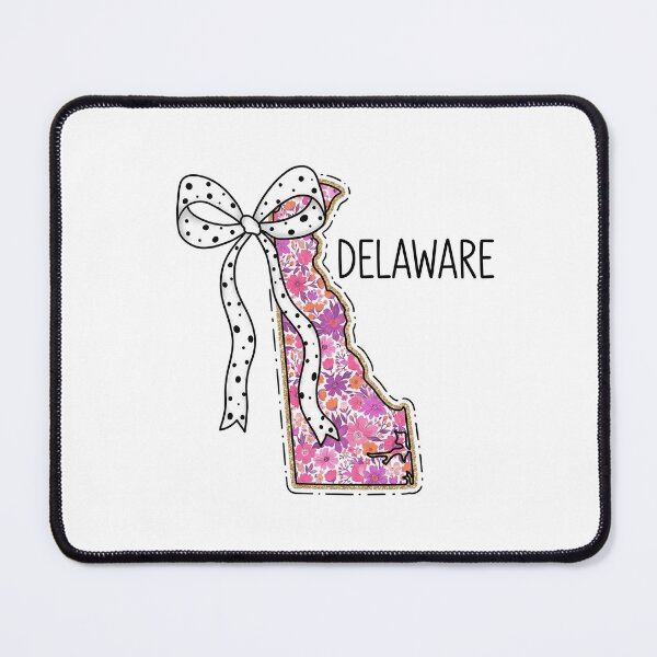 Item preview, Cute Delaware Floral Map Graphic Coquette Bow Design designed and sold by Paper Drip.