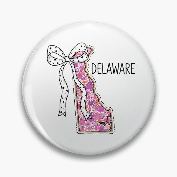 Item preview, Cute Delaware Floral Map Graphic Coquette Bow Design designed and sold by Paper Drip.