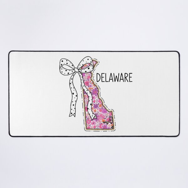 Item preview, Cute Delaware Floral Map Graphic Coquette Bow Design designed and sold by Paper Drip.