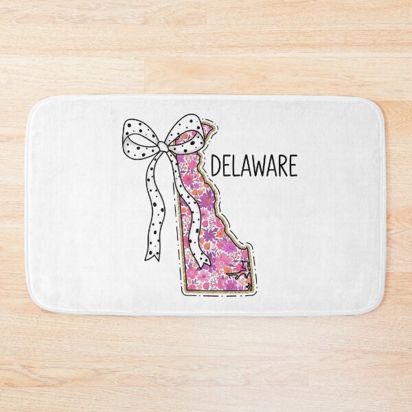 Item preview, Cute Delaware Floral Map Graphic Coquette Bow Design designed and sold by Paper Drip.