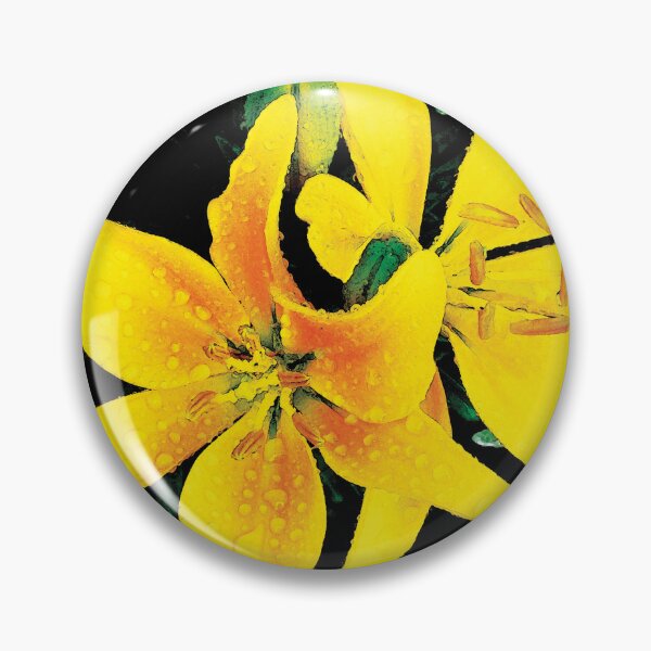 Item preview, Beautiful Bloom Yellow Spring Lilies in the Rain Water Color designed and sold by Here's To Endless Possibilities.