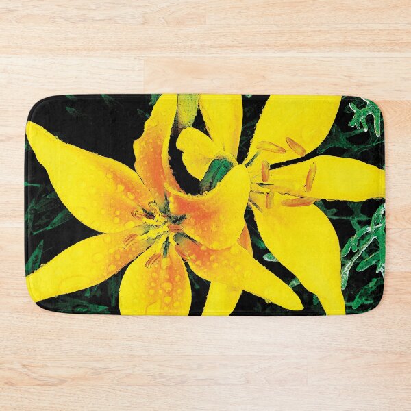 Item preview, Beautiful Bloom Yellow Spring Lilies in the Rain Water Color designed and sold by Here's To Endless Possibilities.