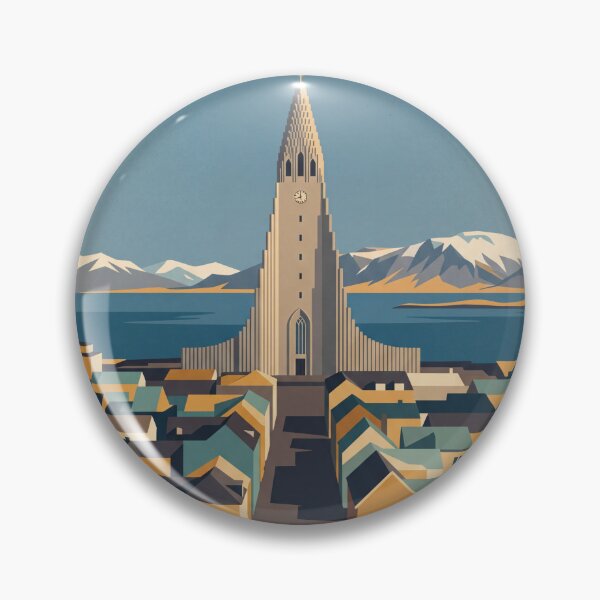 Item preview, Reykjavík Iceland Vintage Travel Poster designed and sold by Bomax121.
