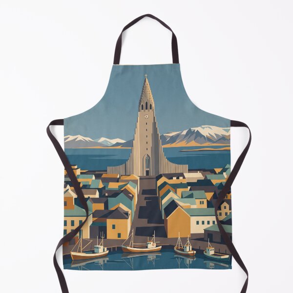 Item preview, Reykjavík Iceland Vintage Travel Poster designed and sold by Bomax121.