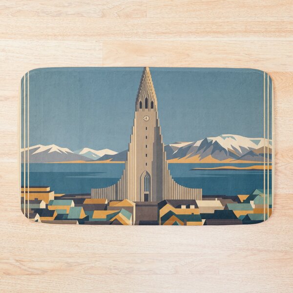 Item preview, Reykjavík Iceland Vintage Travel Poster designed and sold by Bomax121.