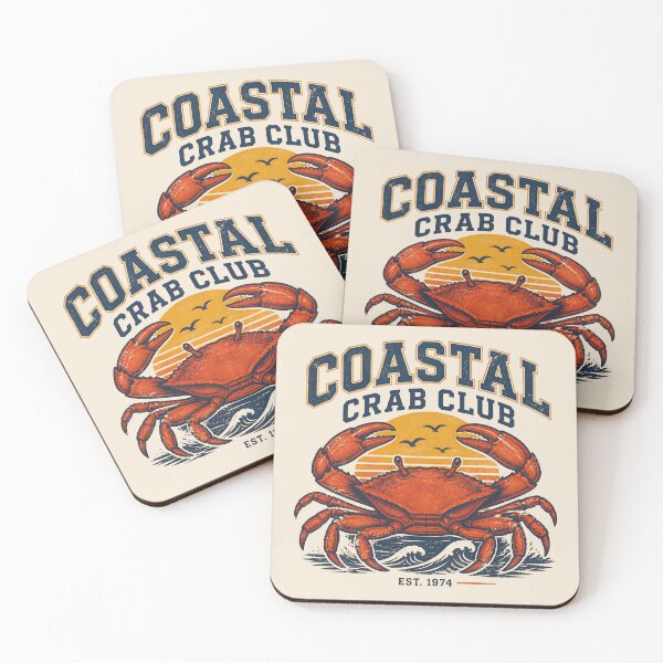 Item preview, Coastal Crab Club Vintage 70s Surf T-Shirt Design designed and sold by VINTAGE BY LAMBERTINY .