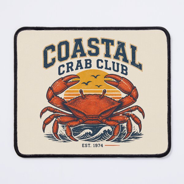 Item preview, Coastal Crab Club Vintage 70s Surf T-Shirt Design designed and sold by VINTAGE BY LAMBERTINY .