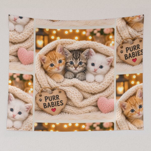 Item preview, Purr Babies Cozy Kitten Portrait designed and sold by BagFactoryUK.