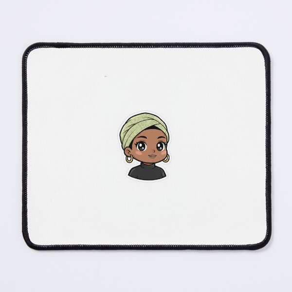 Item preview, Black Girl Avatar Sticker with Turban and Gold Hoop Earrings designed and sold by TheModernMuslimah.