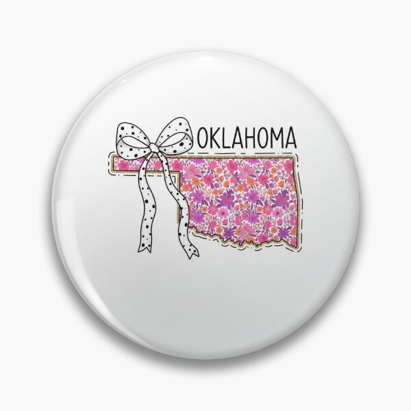 Item preview, Cute Oklahoma Floral Map Graphic Coquette Bow Design designed and sold by Paper Drip.