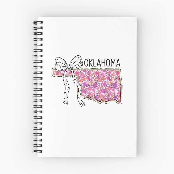 Item preview, Cute Oklahoma Floral Map Graphic Coquette Bow Design designed and sold by Paper Drip.