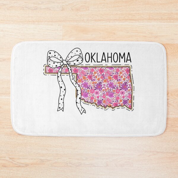 Item preview, Cute Oklahoma Floral Map Graphic Coquette Bow Design designed and sold by Paper Drip.
