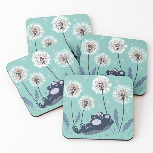 Item preview, Relaxing Frog Among Dandelions designed and sold by RitaRuni1992.