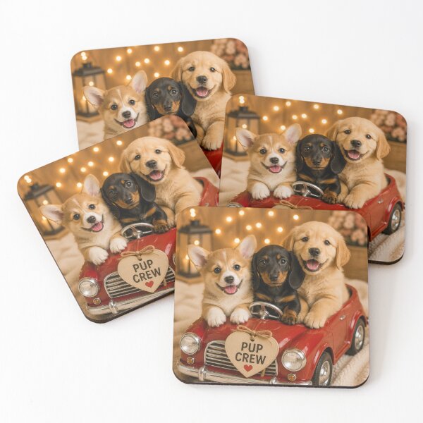 Item preview, Pup Crew Puppy Friends Portrait designed and sold by BagFactoryUK.