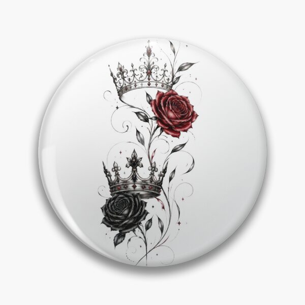 Item preview, Regal Crown and Rose - Red and Black designed and sold by RoyalDeluxGo.