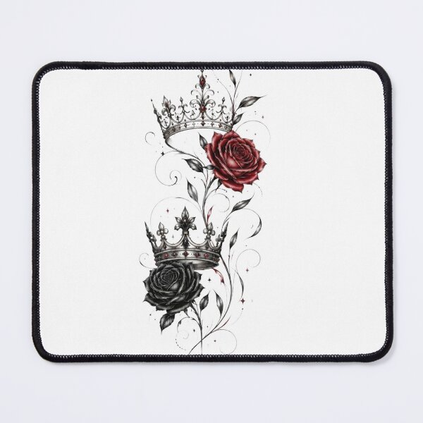 Item preview, Regal Crown and Rose - Red and Black designed and sold by RoyalDeluxGo.