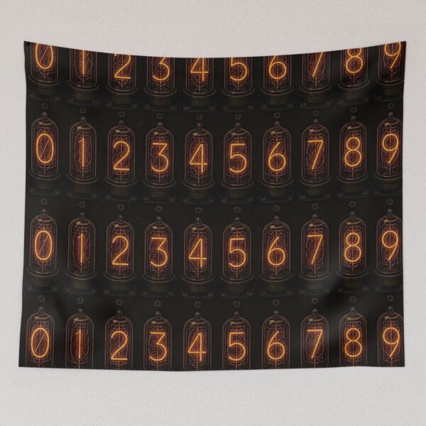Item preview, Nixie Tube Readout Pattern — Amber Glow Analog Display designed and sold by NominalSystems.