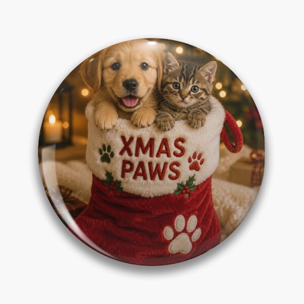 Item preview, Xmas Paws Puppy and Kitten Portrait designed and sold by BagFactoryUK.