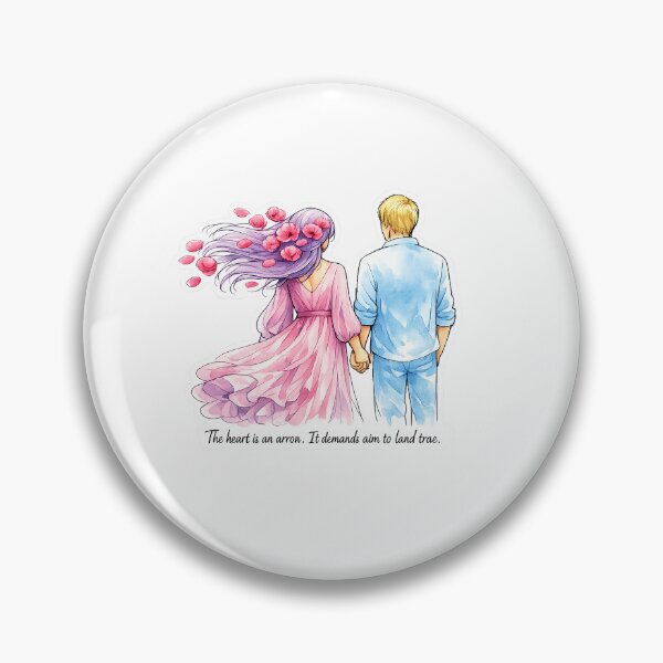 Item preview, Couple hand in hand in pink and blue with peonies in her hair designed and sold by wallartofmio.