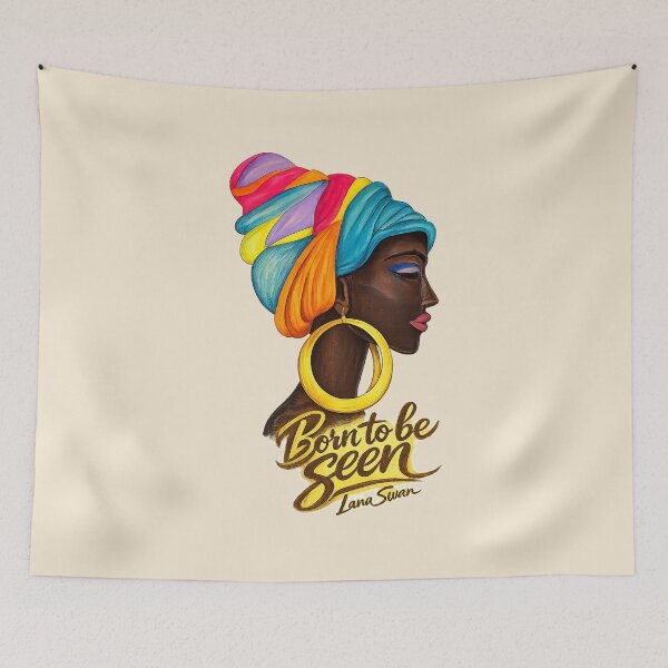 Item preview, BORN TO BE SEEN | African Woman Portrait by Lana Swan designed and sold by BlueberrySwan.