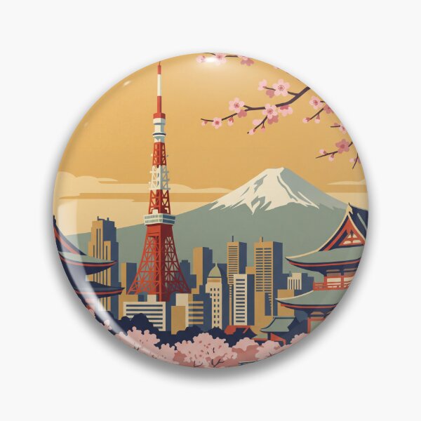 Item preview, Tokyo Japan Vintage Travel Poster designed and sold by Bomax121.