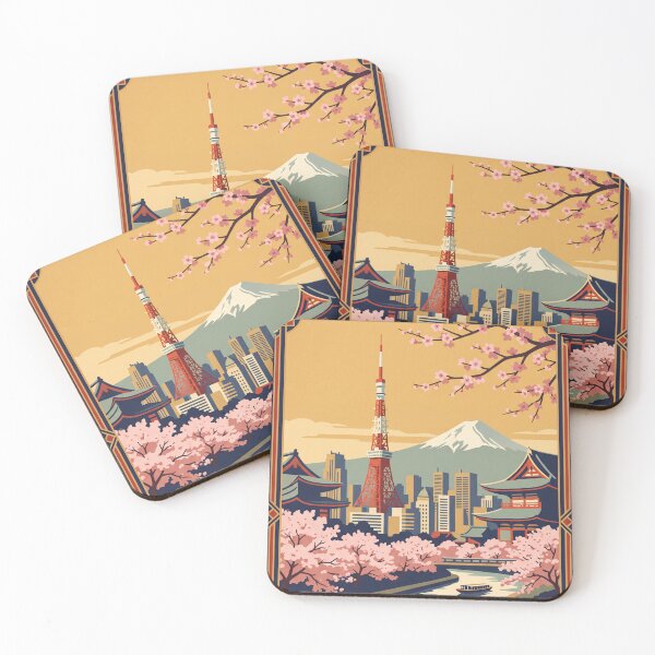 Item preview, Tokyo Japan Vintage Travel Poster designed and sold by Bomax121.