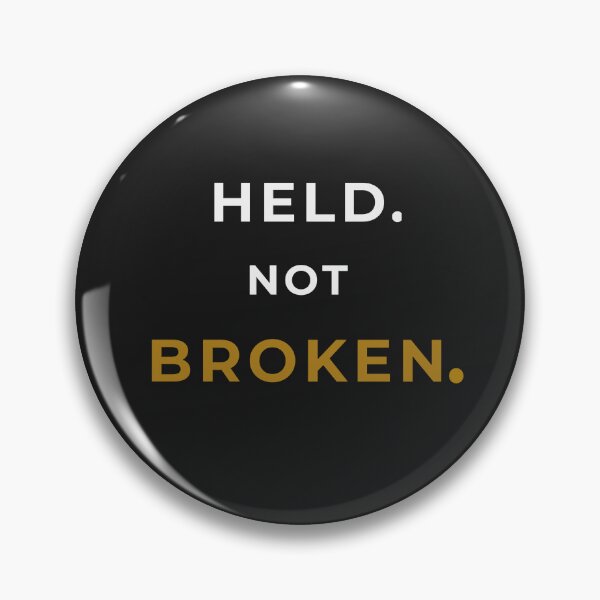 Item preview, Held Not Broken | Christian Faith Typography Design designed and sold by QuietRootStudio.