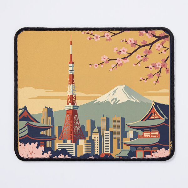 Item preview, Tokyo Japan Vintage Travel Poster designed and sold by Bomax121.