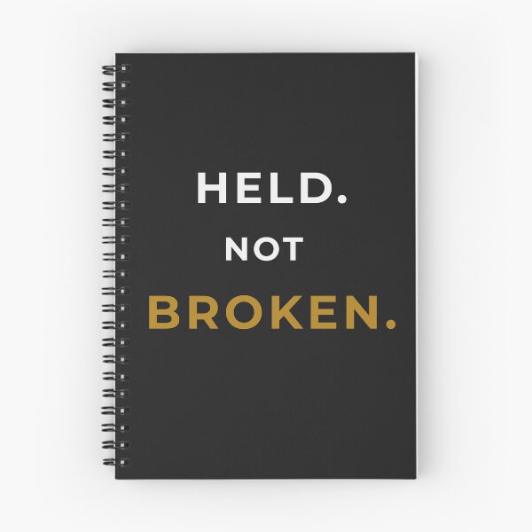 Item preview, Held Not Broken | Christian Faith Typography Design designed and sold by QuietRootStudio.